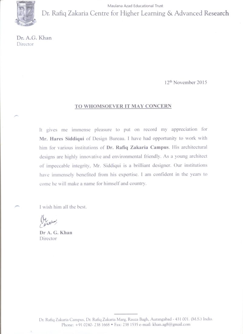 Dr. Rafiq Zakaria Centre of Higher Learning & Advance Research.